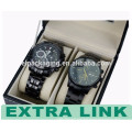 Personnalisé impression luxe montre bijoux emballage papier double deux boîte de montre cadeau